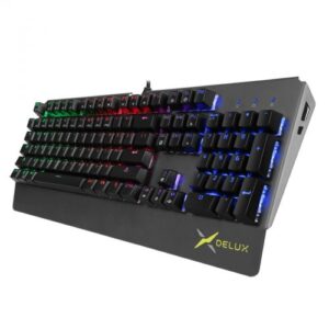 Купить Клавиатура Delux KM-06 черно-серебряная, USB, 104 кнопок, механическая 6938820411765 - X-655546 из реестра по лучшей цене