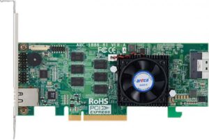 Купить Контроллер Areca ARC-1886-8I PCIe 4.0 x8 LP, NVMe/SAS/SATA 12G, RAID 0,1,5,6,10,50,60, 8port (1*int SFF8654 x8), Cache 8GB RTL - X-953557 из реестра по лучшей цене
