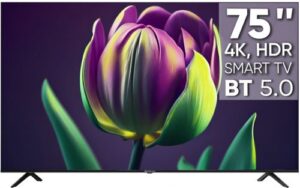 Купить Телевизор TopDevice TDTV75CS06U_BK Frameless UHD ready/T2/S2/CI+/Dolby/AAC/Android 11 Smart (1/16Gb)/black, BT, 2 пульта - X-1045120 из реестра по лучшей цене