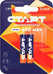 Купить Аккумулятор Старт HR03 ААА 600mAh Ni-MH BL2 1.2 В, 2 шт. в блистере - X-1069281 из реестра по лучшей цене