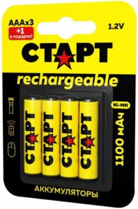Купить Аккумулятор Старт HR03 ААА 1100mAh Ni-MH BL3+1 1.2 В, 4 шт. в блистере - X-1069286 из реестра по лучшей цене