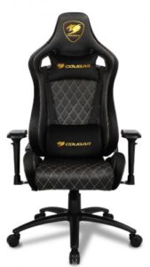 Купить Кресло игровое Cougar Armor S black (ПВХ-кожа, регулируемый угол наклона, механизм качания) - X-685296 из реестра по лучшей цене
