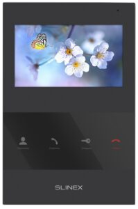 Купить Видеодомофон Slinex SQ-04 цветной, настенный, 4.3" TFT LCD дисплей 16:9, 480×272, до 2-х вызывных панелей, сенсорные кнопки, черный - X-654649 из реестра по лучшей цене
