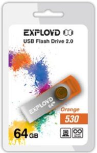 Купить Накопитель USB 2.0 64GB Exployd 530 оранжевый - X-798505 из реестра по лучшей цене