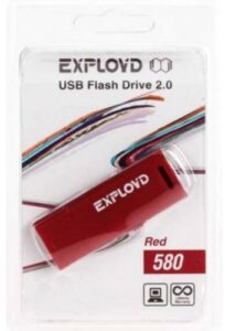 Купить Накопитель USB 2.0 64GB Exployd 580 красный - X-798515 из реестра по лучшей цене