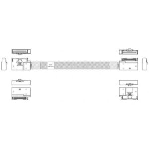 Купить Кабель JPC P732EGB00800-1 MCIO x8 74P (угловой Right Exit) -TO- MCIO x8 74P (угловой Right Exit) , 85 Ohm, L:80cm (CMCMC) - X-1083138 из реестра по лучшей цене
