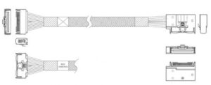 Купить Кабель JPC P7360GB00800-1 MCIO x8 74P (прямой Straight Type) -TO- MCIO x8 74P (угловой Right Exit) , 85 Ohm, L:80cm (CMCMC) - X-1083145 из реестра по лучшей цене
