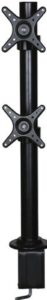 Купить Кронштейн настольный 2MVESA Dynamica D120 DMC-0120-B для 2х мониторов 10-24" (вертикально), 2x10кг, наклон ±60°, поворот ±90°, вращение 360°, VESA 75/ - X-887566 из реестра по лучшей цене
