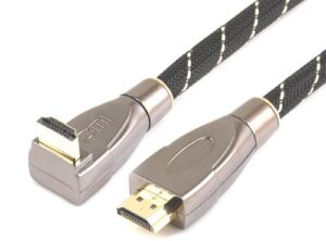 Купить Кабель HDMI Wize WAVC-HDMIRA-1M 1 м., v.2.0, 19M/19M, 4K/60 Hz 4:4:4, 26 AWG, HDCP 1.4, HDCP 2.2, Ethernet, позол.угловой разъем, экран, черный, пакет - X-998211 из реестра по лучшей цене