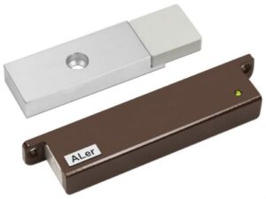 Купить Замок ALer AL-150 Premium коричневый, сила удержания 150 кг, 12 В/0,28 А, датчик Холла, геркон, индикация - X-772155 из реестра по лучшей цене