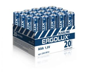 Купить Батарейка Ergolux LR03 BP20 Alkaline LR03/AAA, 1,5 В, 1150 мА.ч, 20 шт в упаковке (14674) - X-961531 из реестра по лучшей цене