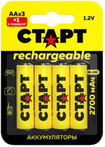 Купить Аккумулятор Старт HR6 AA 2700mAh Ni-MH BL3+1 1.2 В, 4 шт. в блистере - X-1069293 из реестра по лучшей цене