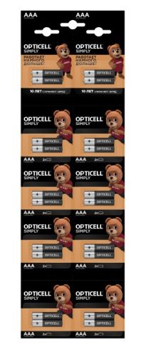 Артикул: X-1062434 - Батарейка OPTICELL SIMPLY LR03 отрывной BL20 2*10 - фото