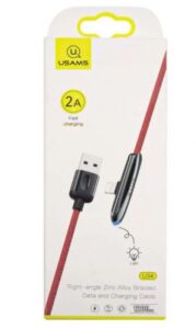 Купить Кабель интерфейсный Usams U34 УТ000019977 USB/Lightning с индикатором, боковой, красный (SJ362USB02) - X-922361 из реестра по лучшей цене