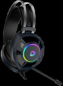 Купить Гарнитура Dareu EH469 Black игровая черная, подсветка RGB, подключение USB, кабель 2.4м - X-988591 из реестра по лучшей цене