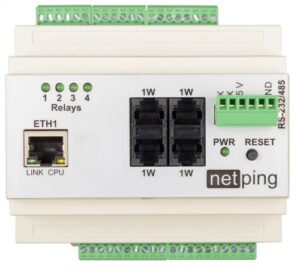 Купить Устройство NetPing V5 Устройство удаленного мониторинга датчиков по сети Ethernet/Internet на DIN-рейку - X-1032440 из реестра по лучшей цене