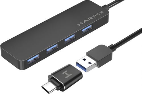 Артикул: X-1011861 - Концентратор Harper HUB-04M Black 4*USB 3.2