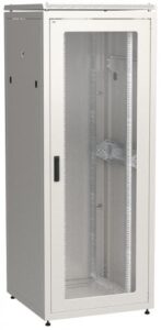 Купить Шкаф напольный 19", 42U ITK LN35-42U88-GM LINEA N 800х800мм стеклянная передняя дверь задняя металлическая, серый - X-870330 из реестра по лучшей цене