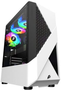Купить Корпус ATX 1STPLAYER FIREROSE F3-A черный/белый, без БП, с окном, 2*USB 2.0, USB 3.0, audio - X-906023 из реестра по лучшей цене