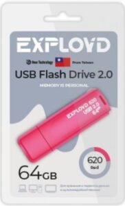 Купить Накопитель USB 2.0 64GB Exployd EX-64GB-620-Red 620, красный - X-889848 из реестра по лучшей цене