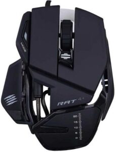 Купить Мышь Mad Catz R.A.T. 4+ MR03MCINBL000-0 чёрная, PMW3330, USB, 9 кнопок, 7200 dpi, красная подсветка - X-750812 из реестра по лучшей цене