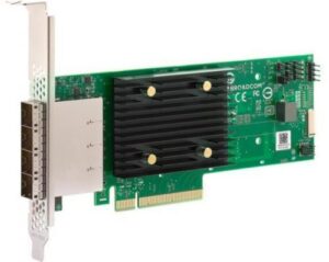 Купить Контроллер SAS Broadcom/LSI 9500-16e SGL (05-50075-00) 05-50075-00 PCIe Gen4 x8 LP, Tri-Mode SAS/SATA/NVMe 12G HBA, 16port(4*ext SFF8644), 3816 IOC - X-789301 из реестра по лучшей цене