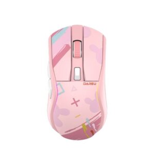 Купить Мышь Wireless Dareu A950 Pink игровая розовый, DPI 400/800/1600/3200/6400/12000, подключение Tri-mode: проводное+2.4GHz+BT, зарядная станция, подсветк - X-988570 из реестра по лучшей цене