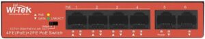 Купить Коммутатор неуправляемый Wi-Tek WI-PS205H v2 4 PoE порта*100Base-TX+2*100Base-TX, PoE IEEE 802.3at/af до 30Вт на порт, Watchdog, БП 40Вт - X-920221 из реестра по лучшей цене