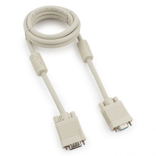 Кабель интерфейсный VGA удлинитель Cablexpert 15M/15F CC-PPVGAX-6 1.8м, тройной экран, феррит.кольца, пакет
