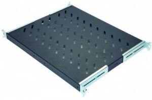 Купить Полка стационарная Eurolan 60A-01-80-09BL 1U до 50 кг, 570 мм, для шкафов глубиной 800 мм, регулируемые кронштейны, черный антрацит - X-623373 из реестра по лучшей цене