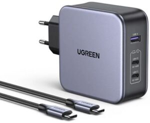Купить Зарядное устройство сетевое UGREEN CD289 90549 USB Type-А/2*USB Type-С, 140W, кабель USB-C/USB-C, 2м, черное - X-1000667 из реестра по лучшей цене