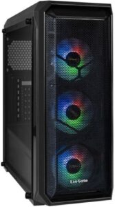 Купить Корпус ATX Exegate i3 NEO черный, без БП, боковая панель - закаленное стекло, USB 3.0, 2*USB 2.0, audio - X-871597 из реестра по лучшей цене