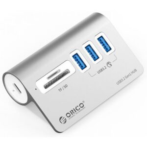 Купить Концентратор Orico M3UT3-05-SV-BP 3xUSB-A 3.2 Gen1, 1xTF/SD, вход USB-C 3.2 Gen1, серебристый - X-1053127 из реестра по лучшей цене