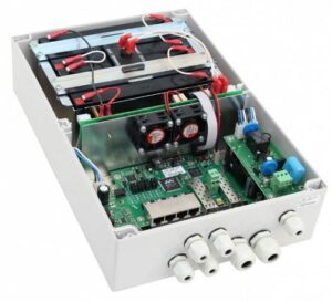 Купить Коммутатор управляемый TFortis PSW-2G 4F UPS гигабитный уличный для подключения 4 камер с системой бесперебойного, в комплекте 4 батареи по 12В, 2.2А* - X-468360 из реестра по лучшей цене