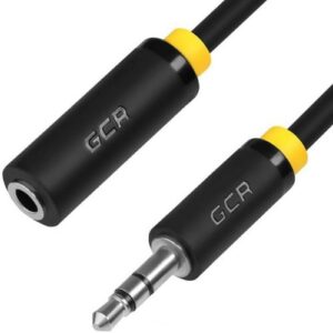Купить Кабель акустический GCR GCR-STM1 0.5м, jack 3.5/jack 3.5мм, черный, желтая окантовка, ультрагибкий, 28AWG, M/F, Premium, экран, стерео - X-687651 из реестра по лучшей цене