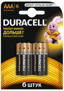 Купить Батарейка Duracell LR03 Basic 6шт, size AAA - X-520367 из реестра по лучшей цене