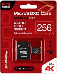 Купить Карта памяти MicroSDXC 256GB Qumo QM256GMICSDXC10U3 Class 10 Pro UHS-I U3, SD адаптер - X-901450 из реестра по лучшей цене