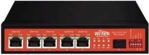 Купить Коммутатор неуправляемый Wi-Tek WI-PS306GF-UPS V3 5 PoE портов 1000Base-T+1SFP, грозозащита, питание от солнечной панели 12В, БП 120W - X-920233 из реестра по лучшей цене