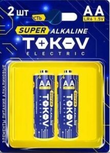 Купить Батарейка TOKOV ELECTRIC TKE-ALS-LR6/B2 LR6/AA (блист.2шт) - X-1029336 из реестра по лучшей цене