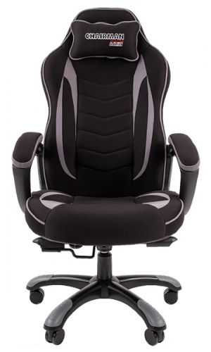 Артикул: X-819836 - Кресло игровое Chairman Game 28 ткань черн./серый - фото