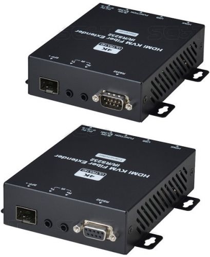 Артикул: X-867806 - Комплект SC&T HE01F-4K6G-KS для передачи HDMI и сигналов USB/RS232/ИК управления по оптоволоконному кабелю. Расстояние передачи по одномодовому оптово - фото