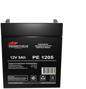 Купить Батарея для ИБП PROMETHEUS ENERGY РЕ1205 PE 1205 12V, 5Ah, зажим 6,35 мм - X-958841 из реестра по лучшей цене