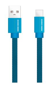 Купить Кабель интерфейсный More Choice K20a USB 2.1A для Type-C плоский нейлон 1м Blue - X-1013031 из реестра по лучшей цене