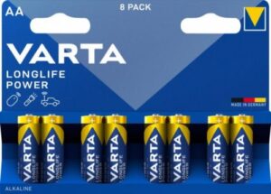 Купить Батарейка Varta LONGLIFE POWER (HIGH ENERGY) LR6 AA BL8 Alkaline 1.5V (4906) (8/160) - X-1013605 из реестра по лучшей цене