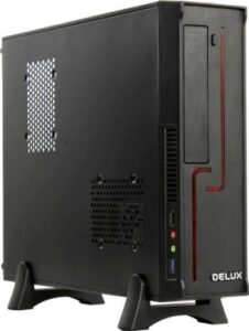 Купить Корпус mATX Delux H-308 черный, БП 450W, USB 3.0, audio, с красной светящейся полосой - X-876201 из реестра по лучшей цене