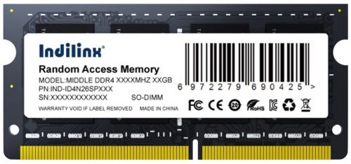 Артикул: X-1083845 - Модуль памяти SODIMM DDR4 32GB Indilinx IND-ID4N32SP32X PC4-25600 3200MHz CL19 1.2V - фото