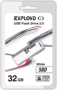 Купить Накопитель USB 2.0 32GB Exployd EX-32GB-580-White 580, белый - X-889850 из реестра по лучшей цене