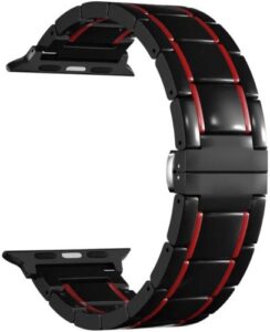 Купить Ремешок на руку Lyambda LIBERTAS DS-APG-06-40-BR керамический для Apple Watch 38/40/41 mm black/red - X-985005 из реестра по лучшей цене