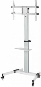 Купить Стойка напольная Ultramounts UM307W для телевизора, белая, 37"-86", макс. 50кг, мобильная - X-1100443 из реестра по лучшей цене