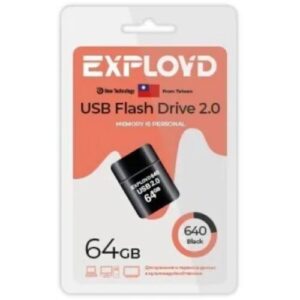 Купить Накопитель USB 2.0 64GB Exployd EX-64GB-640-Black 640, чёрныый - X-889855 из реестра по лучшей цене